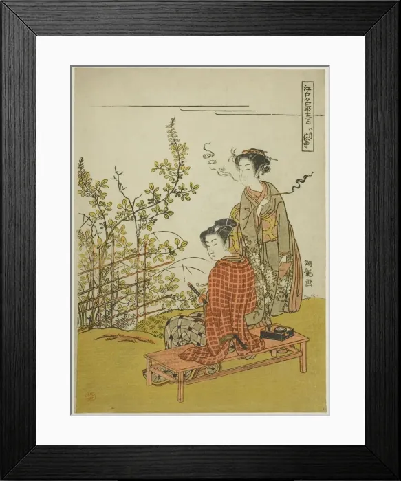 Framed Print : The Eighth Month at Hagi Temple (Hachigatsu Hagidera), from the series Famous... c