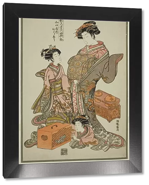 Oshu of the Yamaguchiya, from the series 'Models for Fashion: New Designs as... c
