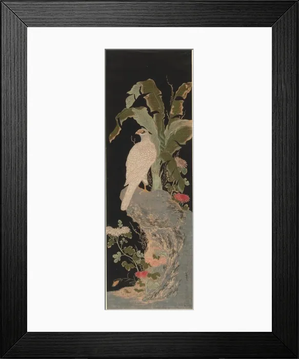 Framed Print : The White Falcon, 1780. Creator: Isoda Koryusai Framed Print : The White Falcon, 1780. Creator: Isoda Koryusai