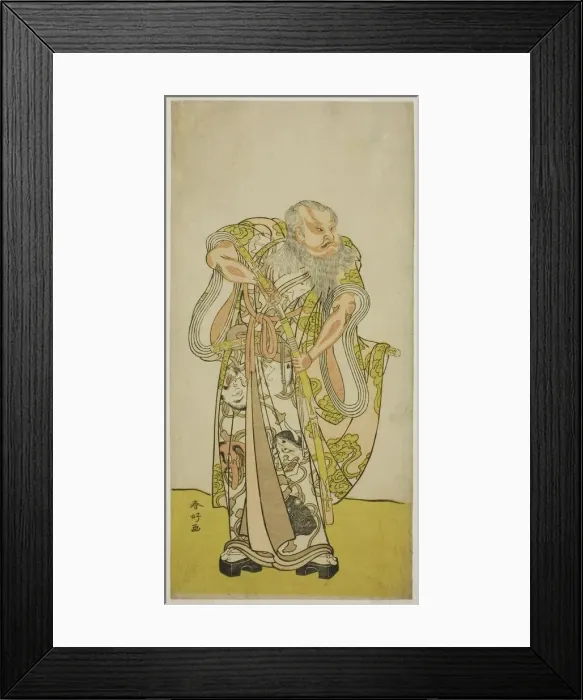 Framed Print : The Actor Sakata Hangoro II as Hige no Ikyu in the Play Shida Yakata Yotsugi no Hikibune Framed Print : The Actor Sakata Hangoro II as Hige no Ikyu in the Play Shida Yakata Yotsugi no Hikibune