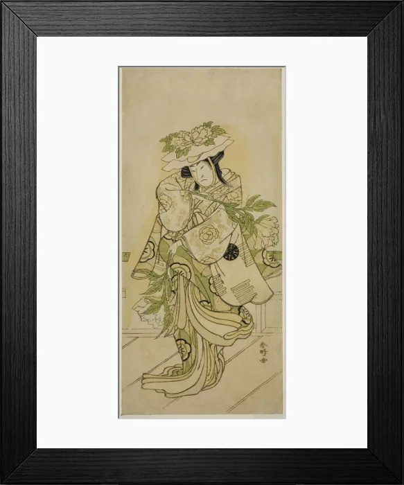 Framed Print : The Actor Nakamura Nakazo I in a Shak-kyo Dance in the Play Aioi Jishi, Performed at... c Framed Print : The Actor Nakamura Nakazo I in a Shak-kyo Dance in the Play Aioi Jishi, Performed at... c