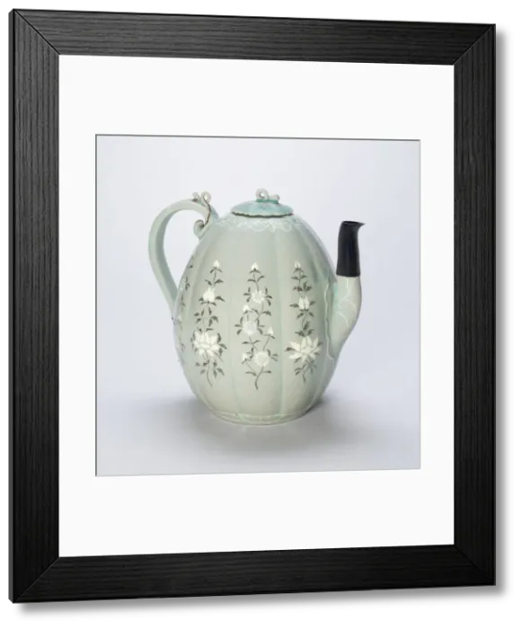 Framed Print : Ewer with Stylized Lotus Flowers and Chrysanthemums, Korea, Goryeo dynasty Framed Print : Ewer with Stylized Lotus Flowers and Chrysanthemums, Korea, Goryeo dynasty