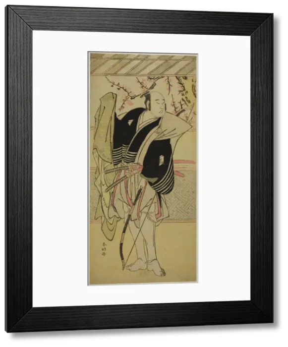 Framed Print : The Actor Onoe Matsusuke I as Yawata no Saburo (?) in the Play Edo no Hana Mimasu... c Framed Print : The Actor Onoe Matsusuke I as Yawata no Saburo (?) in the Play Edo no Hana Mimasu... c