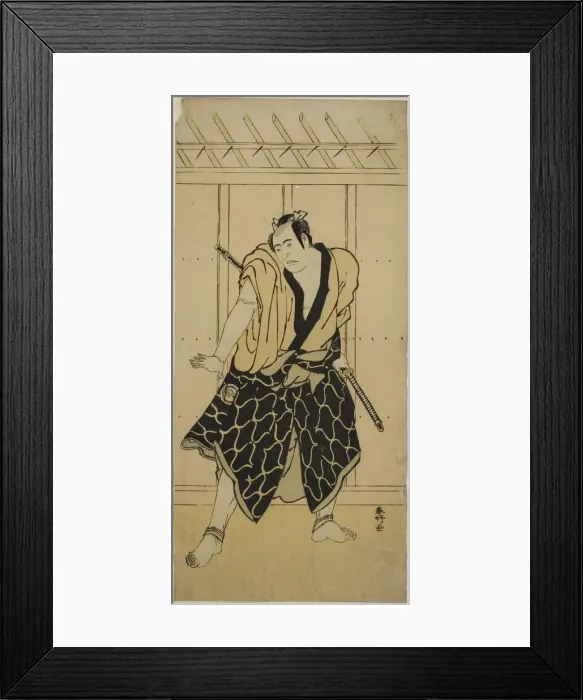 Framed Print : The Actor Sawamura Sojuro III as Soga no Dozaburo (?), c. 1789. Creator: Katsukawa Shunko Framed Print : The Actor Sawamura Sojuro III as Soga no Dozaburo (?), c. 1789. Creator: Katsukawa Shunko