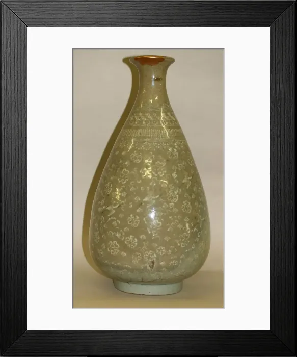 Framed Print : Bottle vase, Korea, 12th / 13th century. Creator: Unknown Framed Print : Bottle vase, Korea, 12th / 13th century. Creator: Unknown