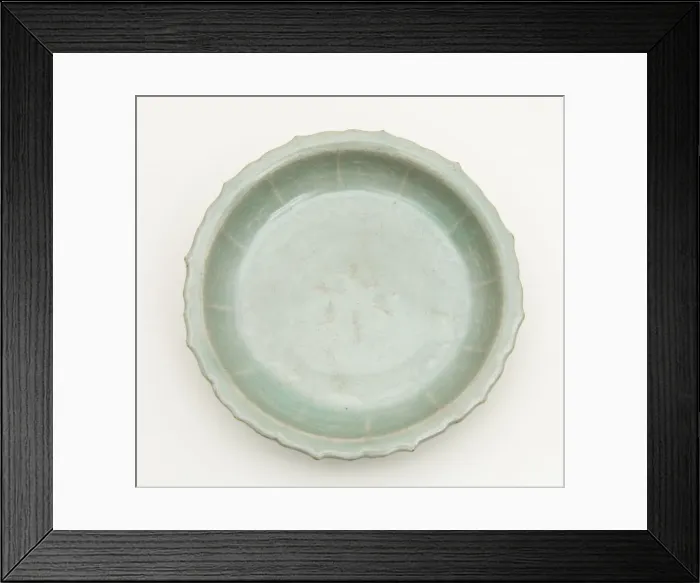 Framed Print : Foliate and Lobed Dish with Floral Sprays, South Korea, Goryeo dynasty (918-1392) Framed Print : Foliate and Lobed Dish with Floral Sprays, South Korea, Goryeo dynasty (918-1392)