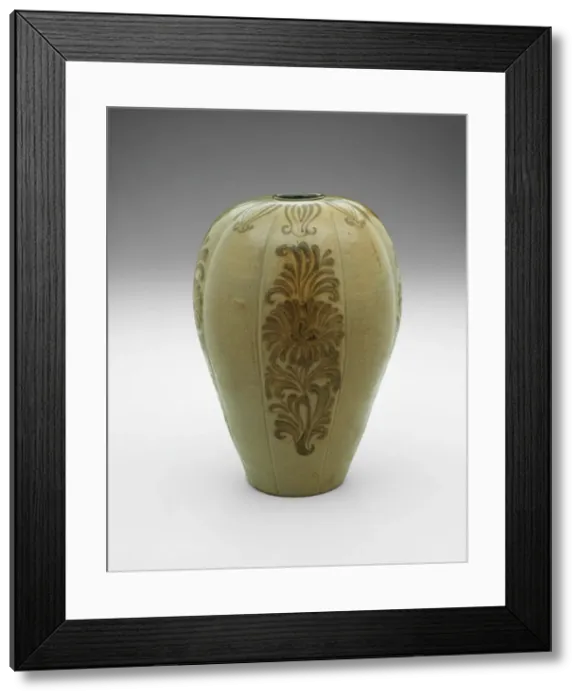 Framed Print : Lobed Vase with Stylized Floral Scrolls, Korea, Goryeo dynasty (918-1392), 12th century Framed Print : Lobed Vase with Stylized Floral Scrolls, Korea, Goryeo dynasty (918-1392), 12th century