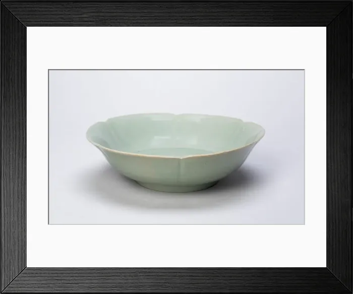 Framed Print : Shallow Foliate Bowl, Korea, Goryeo dynasty (918-1392), 12th century. Creator: Unknown Framed Print : Shallow Foliate Bowl, Korea, Goryeo dynasty (918-1392), 12th century. Creator: Unknown