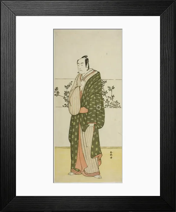 Framed Print : The Actor Ichikawa Monnosuke II, Possibly as Matsuya Soshichi, in the Play Chiyo no... c. 1785. Creator: Katsukawa Shunko Framed Print : The Actor Ichikawa Monnosuke II, Possibly as Matsuya Soshichi, in the Play Chiyo no... c. 1785. Creator: Katsukawa Shunko