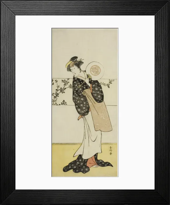 Framed Print : The Actor Osagawa Tsuneyo II, Possibly as Misao Gozen, in the Play Chiyo no Hajime... c. 1785. Creator: Katsukawa Shunko Framed Print : The Actor Osagawa Tsuneyo II, Possibly as Misao Gozen, in the Play Chiyo no Hajime... c. 1785. Creator: Katsukawa Shunko