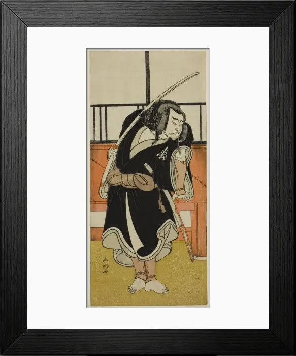 Framed Print : The Actor Nakamura Nakazo I as Aso no Matsuwaka (?) in the Play Iro Moyo Aoyagi... c. 1775 Framed Print : The Actor Nakamura Nakazo I as Aso no Matsuwaka (?) in the Play Iro Moyo Aoyagi... c. 1775