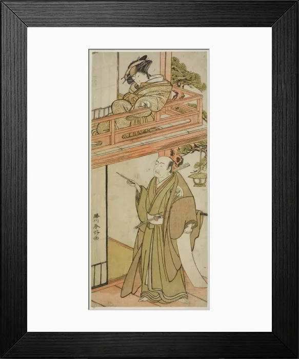 Framed Print : The Actors Iwai Hanshiro IV as Okaru and Onoe Kikugoro I ( Framed Print : The Actors Iwai Hanshiro IV as Okaru and Onoe Kikugoro I (