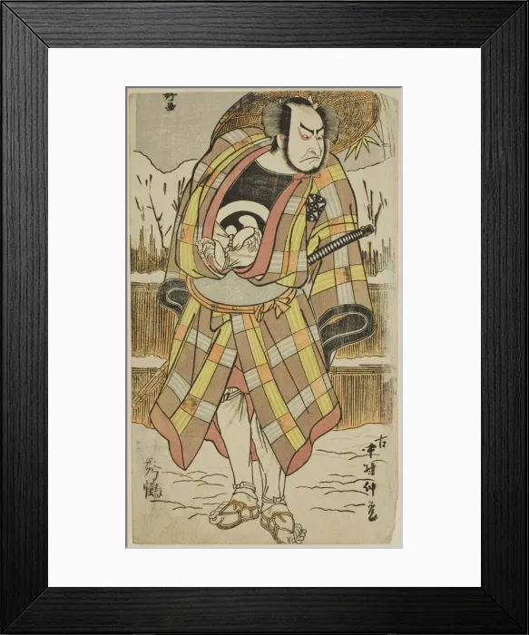 Framed Print : The Actor Nakamura Nakazo, late 18th century. Creator: Katsukawa Shunko Framed Print : The Actor Nakamura Nakazo, late 18th century. Creator: Katsukawa Shunko