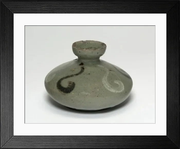 Framed Print : Oil Bottle with Swirl Design, Korea, Goryeo dynasty (918-1392), mid-12th century Framed Print : Oil Bottle with Swirl Design, Korea, Goryeo dynasty (918-1392), mid-12th century