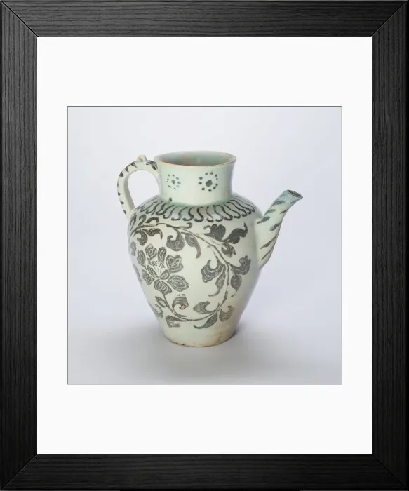 Framed Print : Ewer with Peonies and Scrolling Leaves, Korea, Goryeo dynasty (918-1392) Framed Print : Ewer with Peonies and Scrolling Leaves, Korea, Goryeo dynasty (918-1392)
