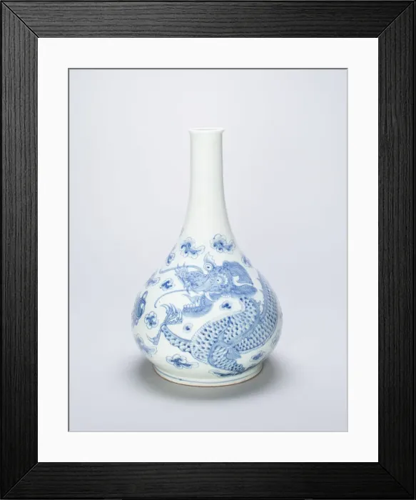 Framed Print : Bottle-Shaped Vase with Dragon Chasing Flaming Pearl, Korea, Joseon dynasty Framed Print : Bottle-Shaped Vase with Dragon Chasing Flaming Pearl, Korea, Joseon dynasty