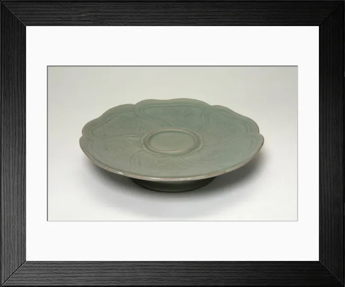 Framed Print : Cup Stand with Overlapping Petals and Floral Sprays, Korea, Goryeo dynasty (918-1392)