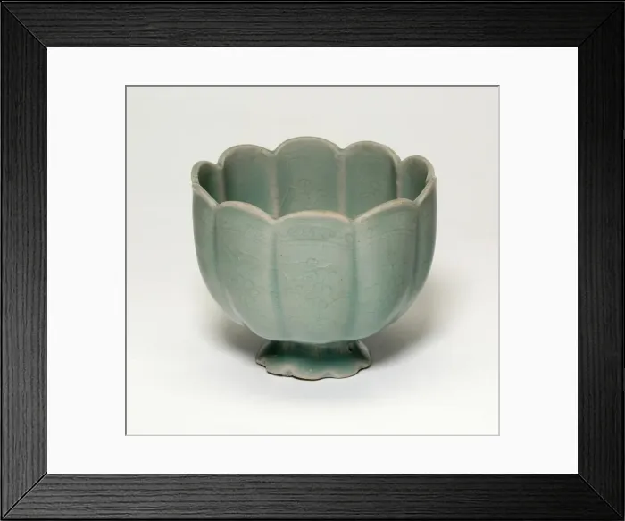 Framed Print : Lobed Cup, Korea, Goryeo dynasty (918-1392), mid-12th century. Creator: Unknown Framed Print : Lobed Cup, Korea, Goryeo dynasty (918-1392), mid-12th century. Creator: Unknown