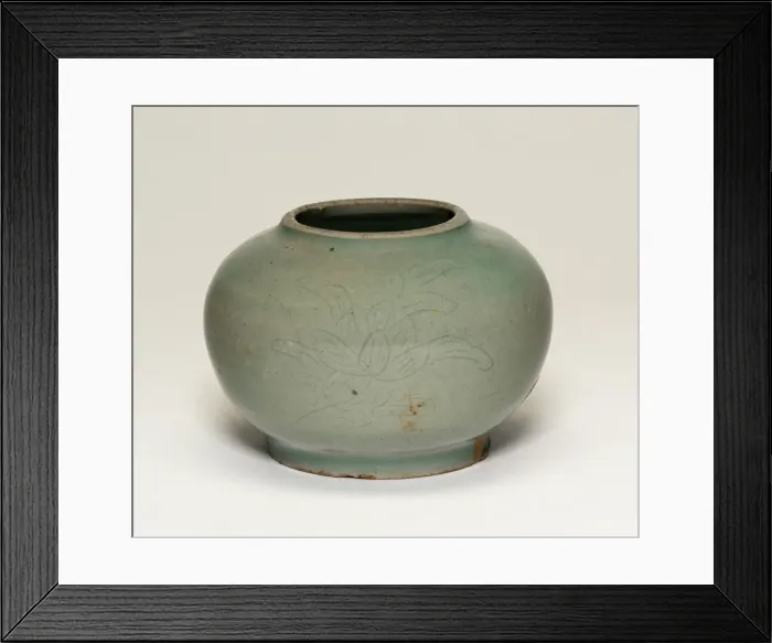 Framed Print : Globular Jar with Stylized Peonies, Korea, Goryeo dynasty (918-1392), early 11th century Framed Print : Globular Jar with Stylized Peonies, Korea, Goryeo dynasty (918-1392), early 11th century