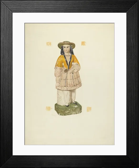 Framed Print : Figure of a Girl, 1940. Creator: Lucille Chabot