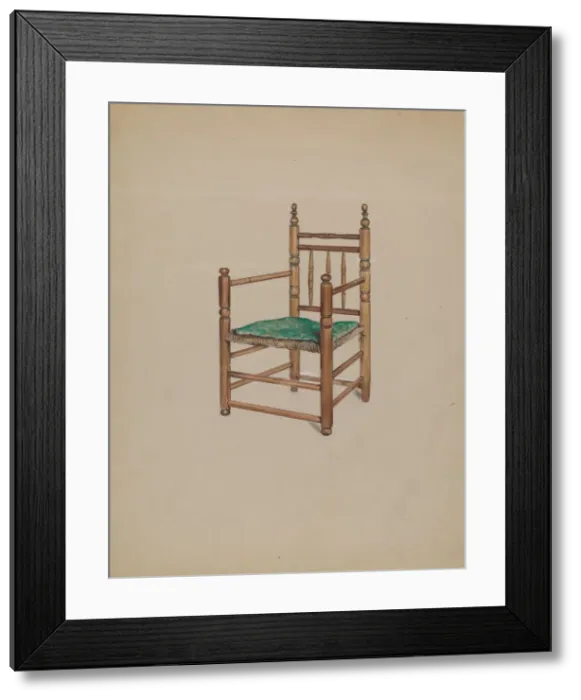 Framed Print : Carver Armchair, 1935 / 1942. Creator: Charles Squires Framed Print : Carver Armchair, 1935 / 1942. Creator: Charles Squires