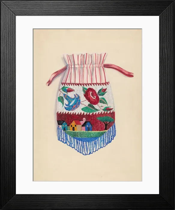Framed Print : Bag, c. 1936. Creator: Ella Josephine Sterling Framed Print : Bag, c. 1936. Creator: Ella Josephine Sterling