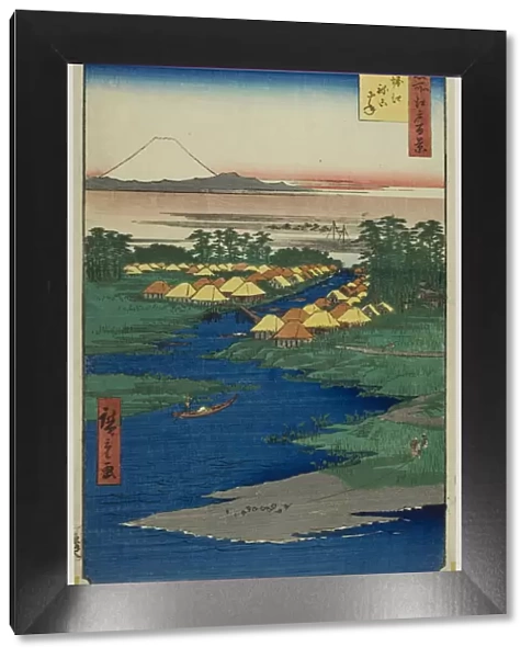 Horie and Nekozane, from the series 'One Hundred Famous Views of Edo (Meisho Edo hyakkei), 1856. Creator: Ando Hiroshige. Horie and Nekozane, from the series 'One Hundred Famous Views of Edo (Meisho Edo hyakkei), 1856