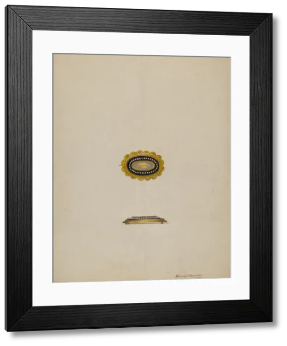 Framed Print : Brooch, 1936. Creator: Florence Stevenson Framed Print : Brooch, 1936. Creator: Florence Stevenson