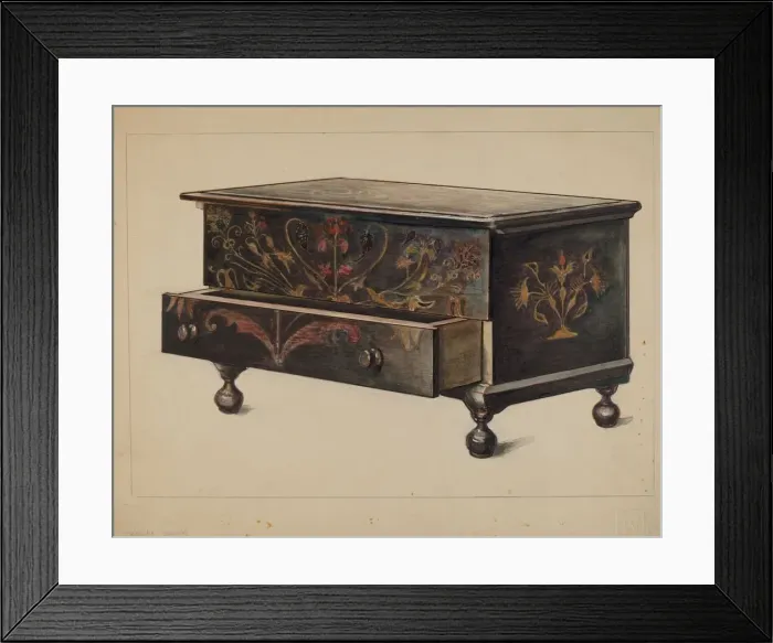 Framed Print : Connecticut Chest, 1935 / 1942. Creator: Charles Squires Framed Print : Connecticut Chest, 1935 / 1942. Creator: Charles Squires