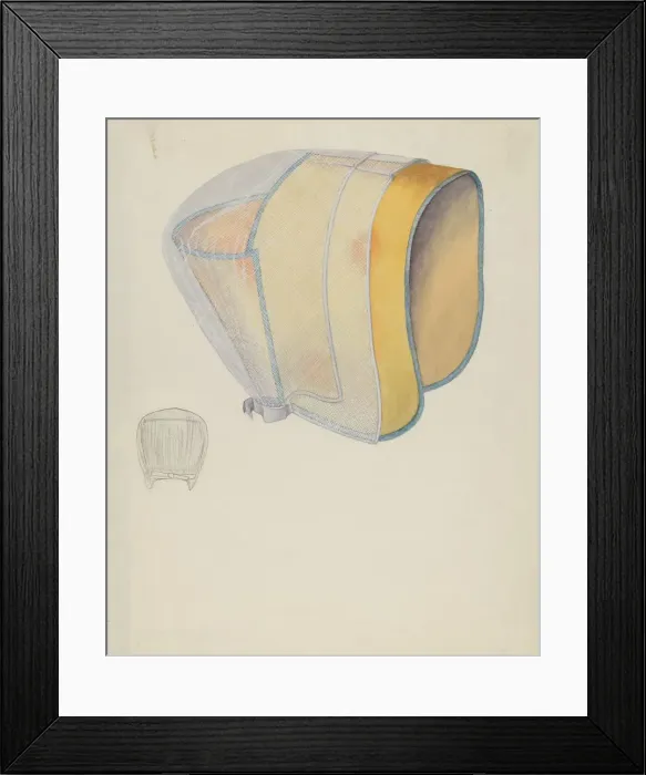 Framed Print : Shaker Infirmary Cap, c. 1936. Creator: Alice Stearns Framed Print : Shaker Infirmary Cap, c. 1936. Creator: Alice Stearns