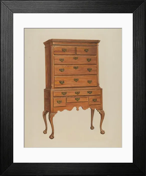 Framed Print : Highboy, c. 1936. Creator: Charles Squires Framed Print : Highboy, c. 1936. Creator: Charles Squires