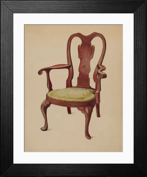 Framed Print : Armchair, c. 1936. Creator: Charles Squires Framed Print : Armchair, c. 1936. Creator: Charles Squires