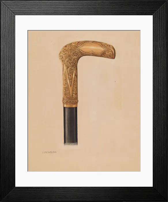 Framed Print : Cane Head, 1935 / 1942. Creator: Isidore Steinberg Framed Print : Cane Head, 1935 / 1942. Creator: Isidore Steinberg