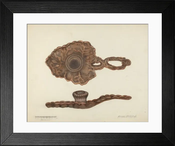 Framed Print : Candle Socket, 1935 / 1942. Creator: Florence Stevenson Framed Print : Candle Socket, 1935 / 1942. Creator: Florence Stevenson
