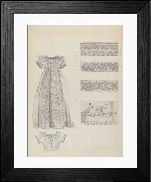 Framed Print : Christening Robe, c. 1936. Creator: Ella Josephine Sterling Framed Print : Christening Robe, c. 1936. Creator: Ella Josephine Sterling