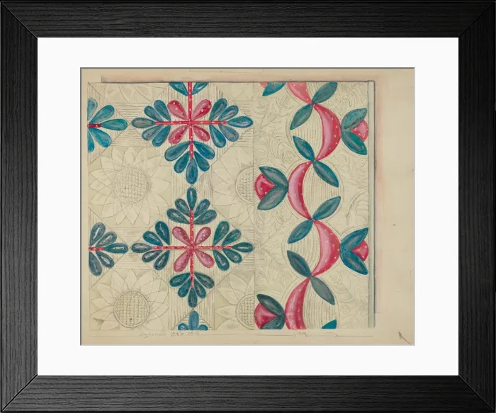 Framed Print : Patchwork Quilt, 1935 / 1942. Creator: Ella Josephine Sterling Framed Print : Patchwork Quilt, 1935 / 1942. Creator: Ella Josephine Sterling