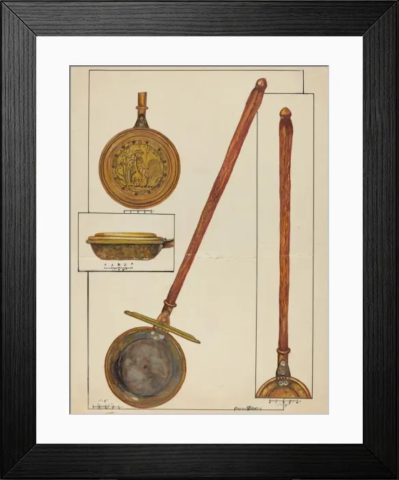 Framed Print : Warming Pan, 1935 / 1942. Creator: Florence Stevenson Framed Print : Warming Pan, 1935 / 1942. Creator: Florence Stevenson