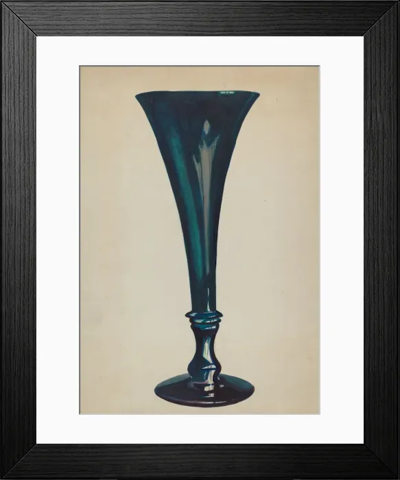 Framed Print : Trumpet Glass Vase, c. 1936. Creator: Ella Josephine Sterling Framed Print : Trumpet Glass Vase, c. 1936. Creator: Ella Josephine Sterling