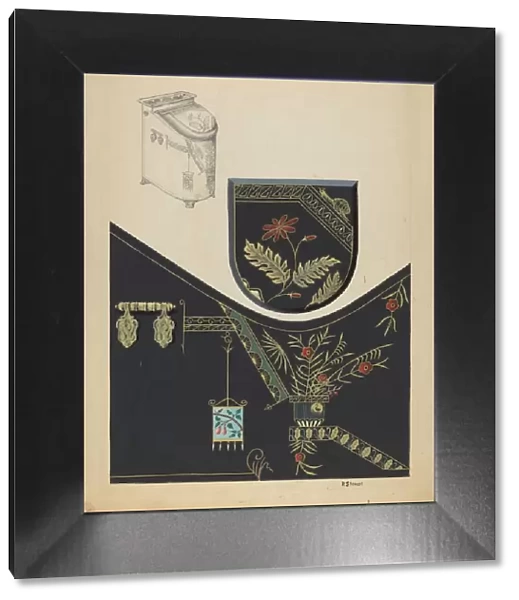 Japanned Coal Scuttle, 1935  /  1942. Creator: Robert Stewart