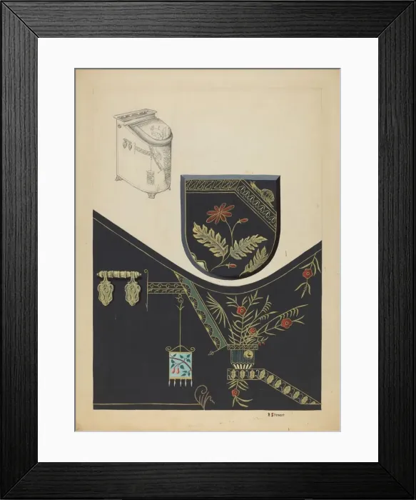 Framed Print : Japanned Coal Scuttle, 1935 / 1942. Creator: Robert Stewart Framed Print : Japanned Coal Scuttle, 1935 / 1942. Creator: Robert Stewart