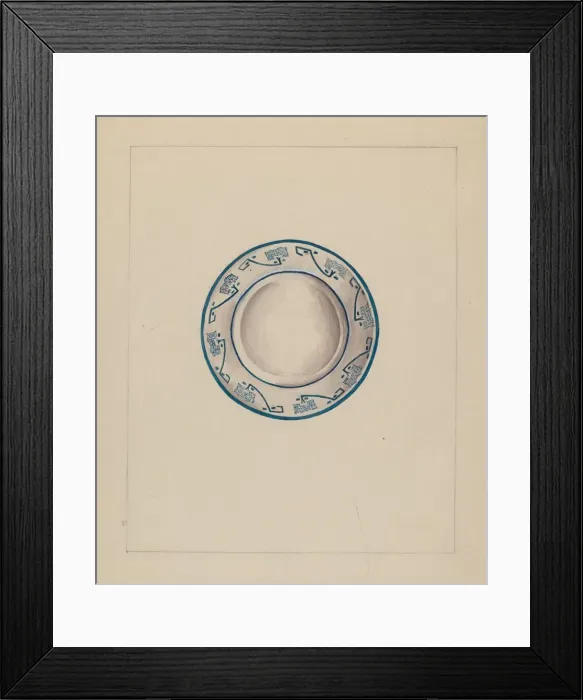 Framed Print : Cup Plate, c. 1936. Creator: Florence Stevenson Framed Print : Cup Plate, c. 1936. Creator: Florence Stevenson