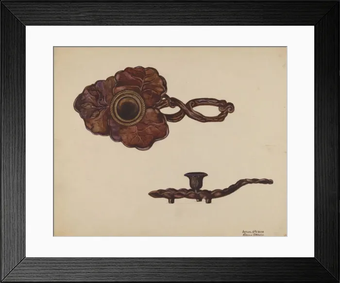 Framed Print : Candlestick, c. 1936. Creator: Florence Stevenson Framed Print : Candlestick, c. 1936. Creator: Florence Stevenson