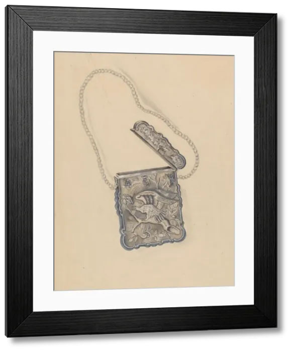 Framed Print : Card Purse, c. 1936. Creator: Ella Josephine Sterling Framed Print : Card Purse, c. 1936. Creator: Ella Josephine Sterling