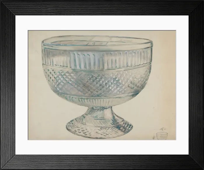 Framed Print : Glass Bowl, c. 1936. Creator: Ella Josephine Sterling Framed Print : Glass Bowl, c. 1936. Creator: Ella Josephine Sterling