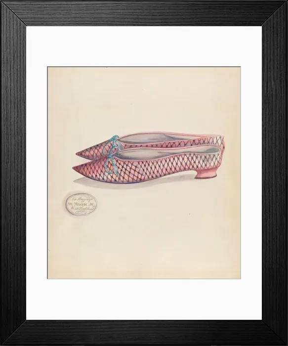 Framed Print : Womans Slipper, c. 1936. Creator: Ella Josephine Sterling Framed Print : Womans Slipper, c. 1936. Creator: Ella Josephine Sterling
