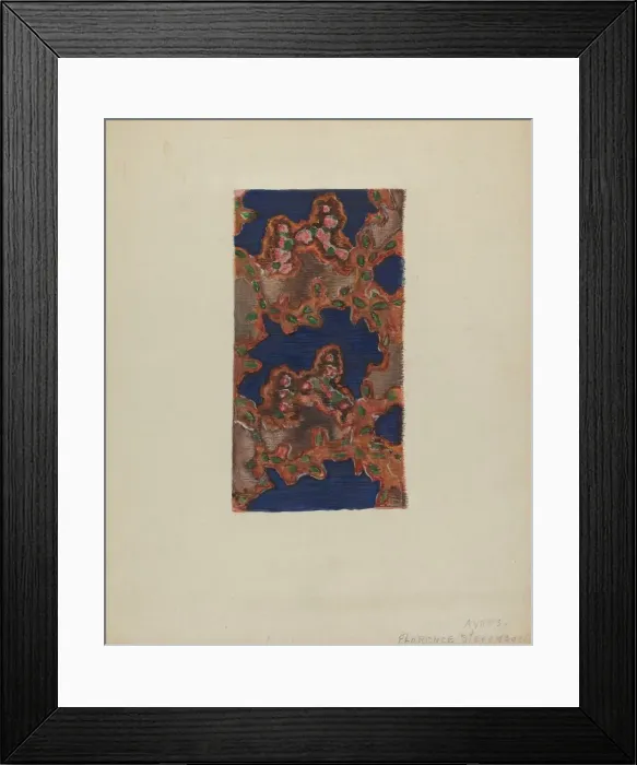 Framed Print : Glazed Chintz, c. 1937. Creator: Florence Stevenson Framed Print : Glazed Chintz, c. 1937. Creator: Florence Stevenson