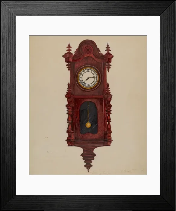Framed Print : Clock, c. 1936. Creator: Florence Stevenson Framed Print : Clock, c. 1936. Creator: Florence Stevenson