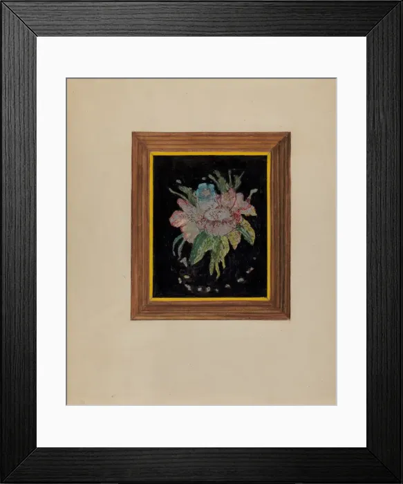 Framed Print : Tin Foil Flower (Painting), c. 1936. Creator: Florence Stevenson