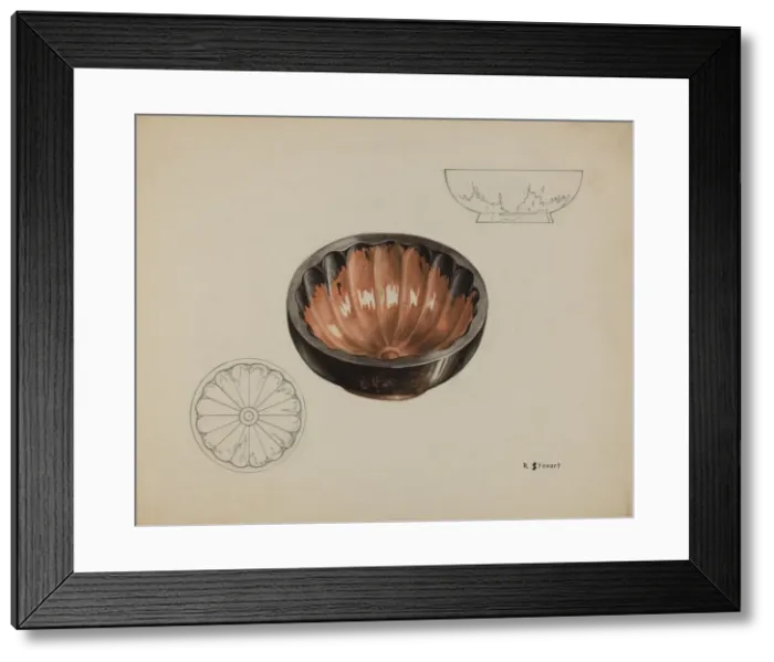Framed Print : Pa. German Gelatin Mold, c. 1937. Creator: Robert Stewart