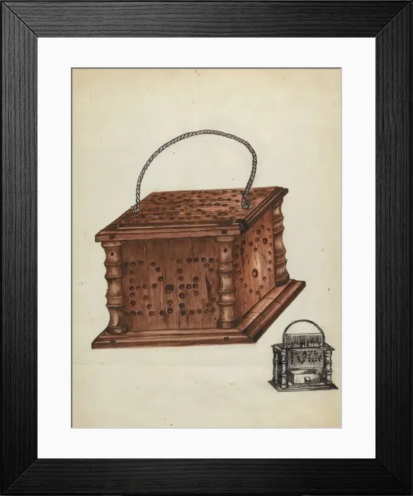 Framed Print : Foot Warmer, c. 1936. Creator: Florence Stevenson Framed Print : Foot Warmer, c. 1936. Creator: Florence Stevenson